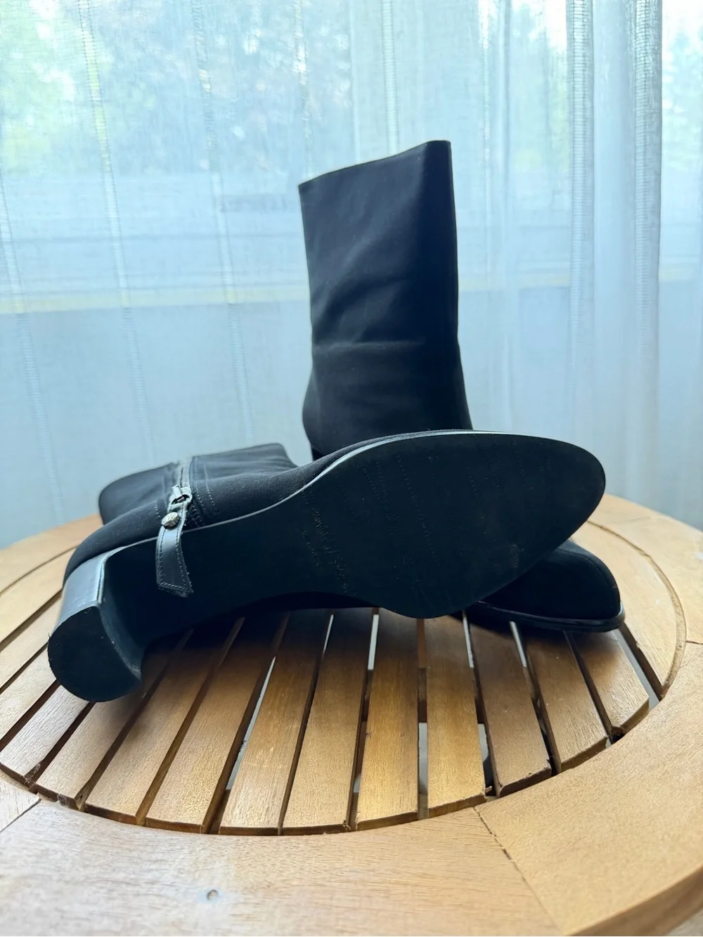Stuart Weitzman Black GORE‑TEX Waterproof Square Toe Ankle Boot Women's Size 8.5